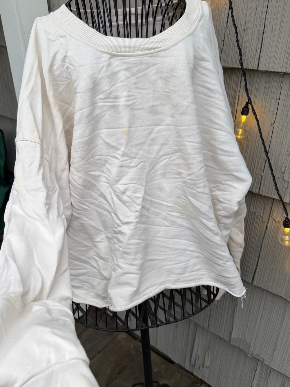lululemon athletica Off-White Long-Sleeve Pullover Sweatshirt